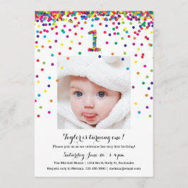 Convites para Fotografias Coloridas do primeiro an