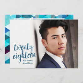 Convites para Fotografias do Formando Azul Moderno