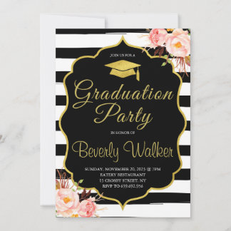 Convites para Graduação de Enfermagem Dourado e Pr