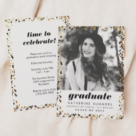 Convites para Graduação de Fotos Dourados 2024 mod