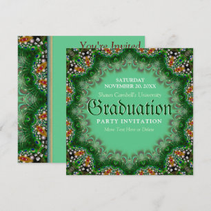 Convites para Graduação de Lace Verde do Magic Gar