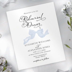 Convites para Jantar de Ensaios   Laço Azul Poeire