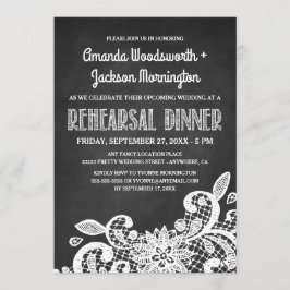 Convites para Janto de ensaio de calcários e renda