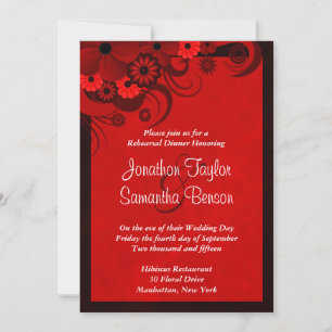 Convites para Janto de Ensaio de Casamento Floral 