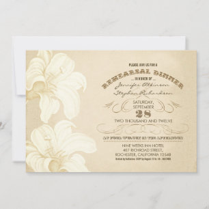 convites para janto de ensaio de flores de vintage