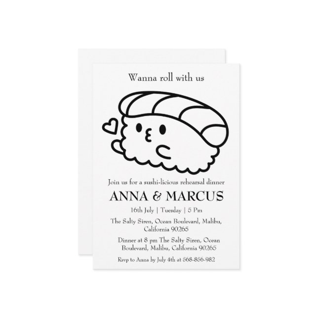 convites para janto de ensaio divertido (Frente/Verso In Situ)