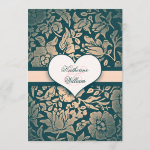 convites para janto de ensaio elegantes damask