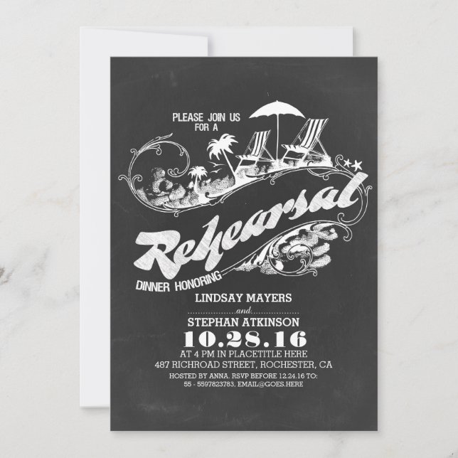 convites para janto de ensaio em praias (Frente)