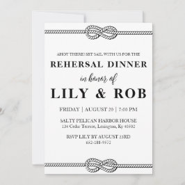 convites para janto de ensaio náutico da corda mar