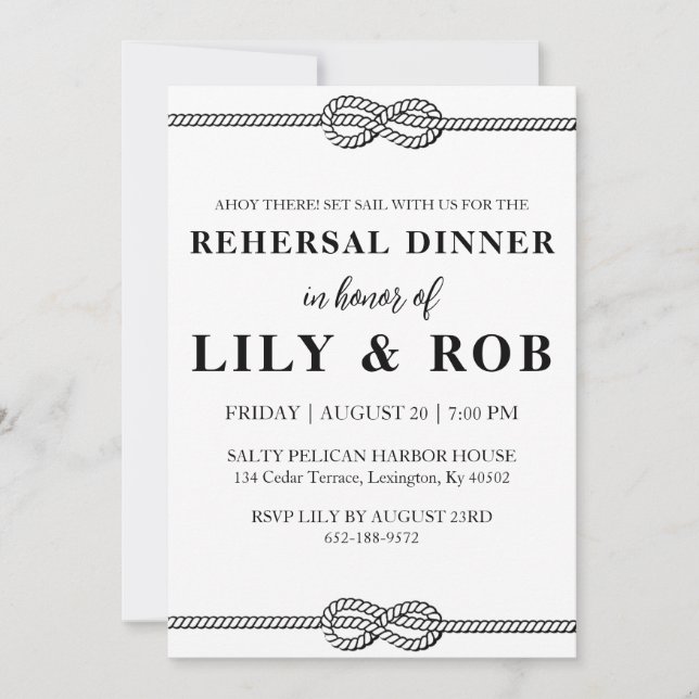 convites para janto de ensaio náutico da corda mar (Frente)