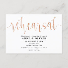 Convites para Janto de Ensaios de Casamento Dourad