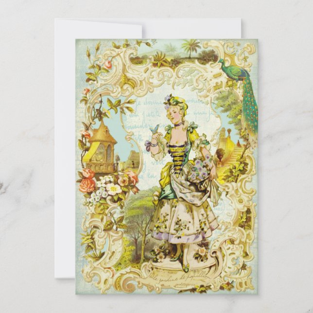 Convites para Jardinagem de Borboleta Versalhes (Frente)