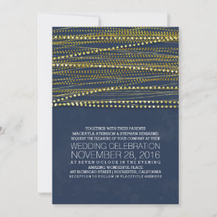 Convites para Marinho e casamento Dourado