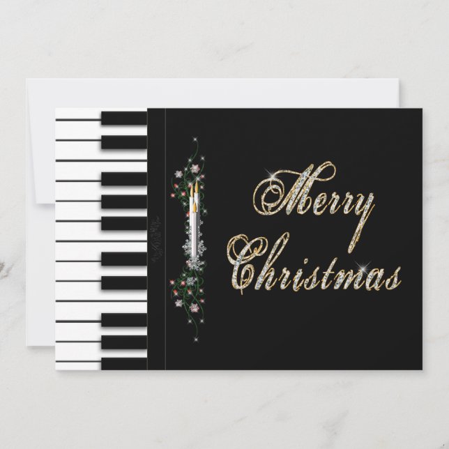 Convites para Música de Natal - Piano - Musical (Frente)