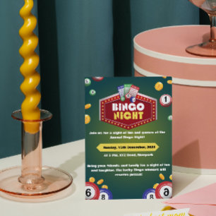 Convites para Noite de Bingo