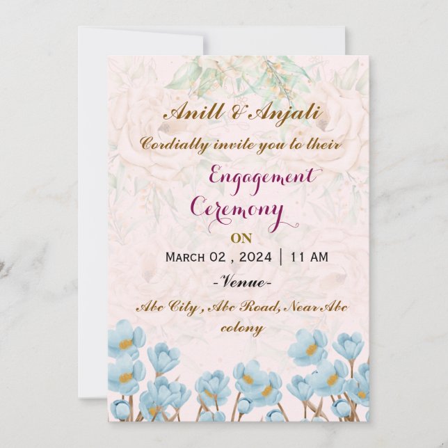 Convites para noivados (Frente)