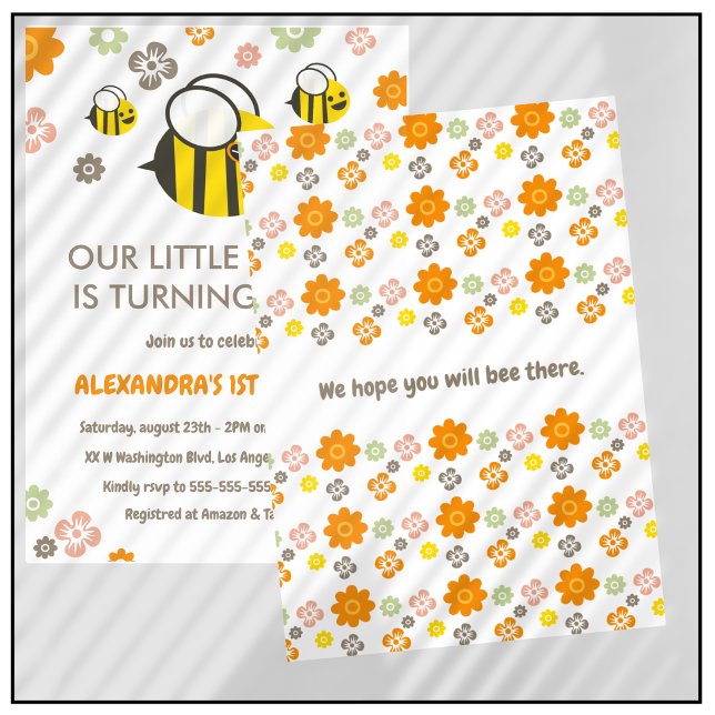 convites para o 1º dia da abelha Nosso melzinho Fo (Bee-1st-birthday-invitations-Our-little-honey-Cute-6)