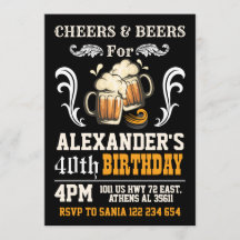 Convites para o Aniversário de Saúde e Cervejas - 