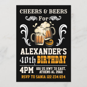 Convites para o Aniversário de Saúde e Cervejas - 