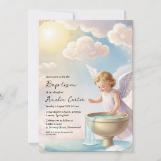 convites para o batismo de anjo