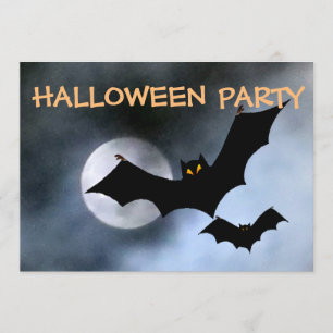 Convites para o Dia das Bruxas de Spooky Bats