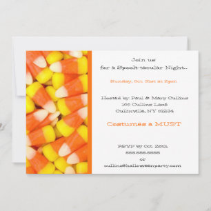 Convites para o Festa de Halloween da Candy Corn
