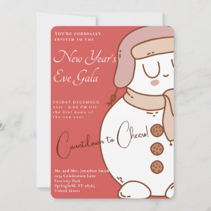 Convites para o Gala de Réveillon "Snowman Soiree"