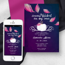 Convites para o Halloween Doce 16 Festa de anivers