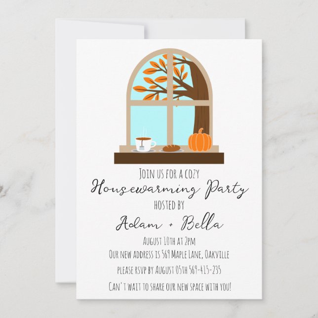 convites para o lar no outono (Frente)