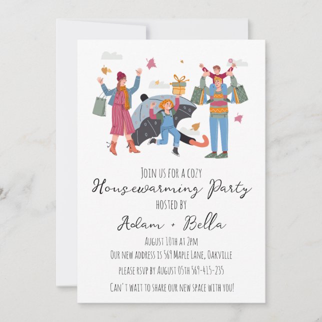 convites para o lar no outono (Frente)