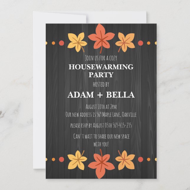 convites para o lar no outono (Frente)