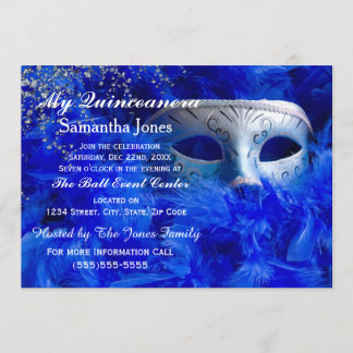 Convites para o Mascarada de quinceanera