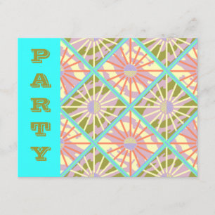 CONVITES PARA O SUN-BURSTS E TURQUOISMO EM IDADE E