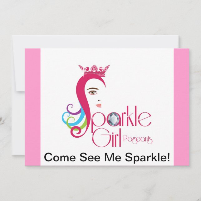 Convites para Paginação de Garota Sparkle (Frente)