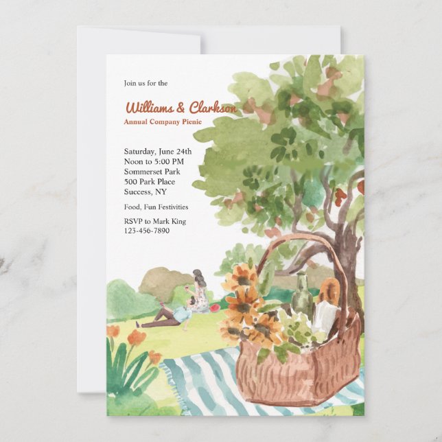 Convites para Piquenique (Frente)