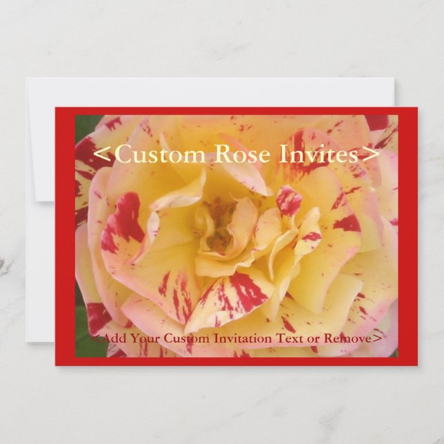 Convites para placas personalizadas de flores cor- (Frente)