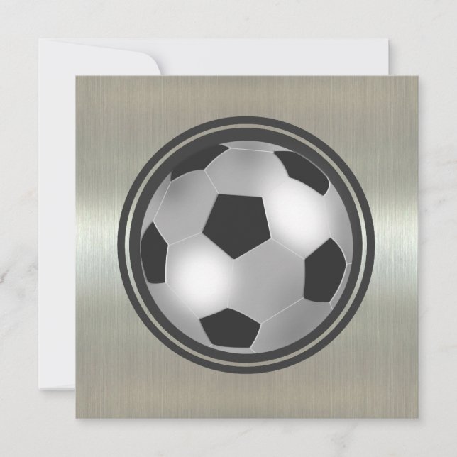 Convites para Prata e Preto da Equipe de Futebol (Frente)