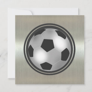 Convites para Prata e Preto da Equipe de Futebol