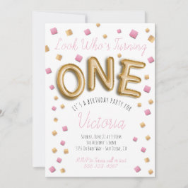 Convites para primeiros aniversarios de Balões de