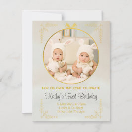 convites para primeiros aniversarios gêmeos