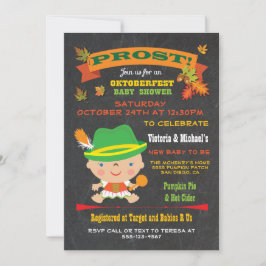 Convites para queda de Chás de fraldas da Oktoberf