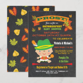 Convites para queda de Chás de fraldas da Oktoberf