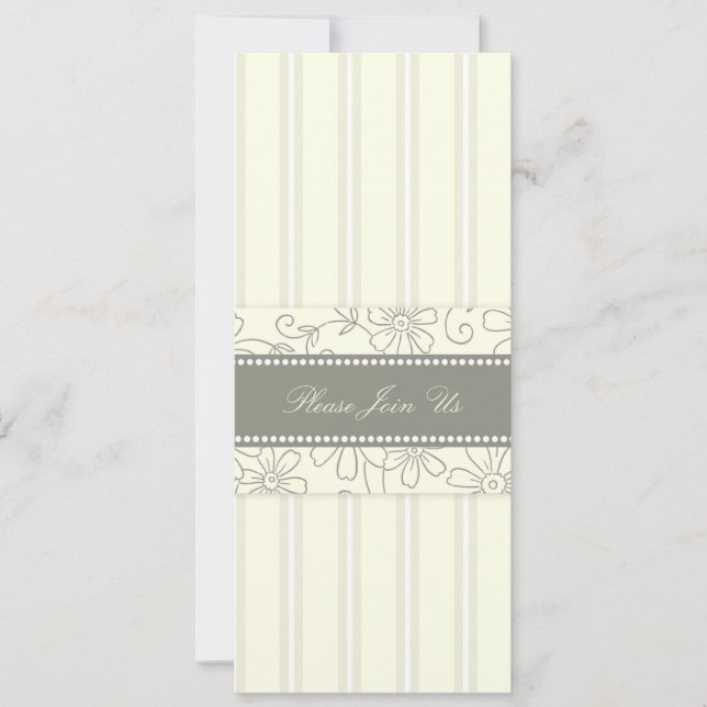 Convites para Renovação de Vow de Casamento Floral (Frente)