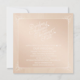 Convites para rosa Dourado e Blush