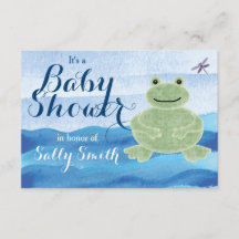 Convites para Sapo de bebê desenhado à mão - Menin