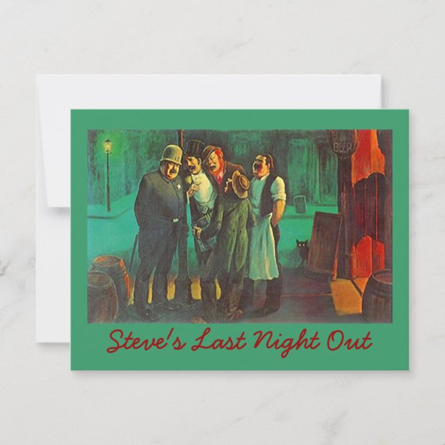 CONVITES PARA ÚLTIMA NOITE FESTA DE SOLTEIRO Adeus (Frente)