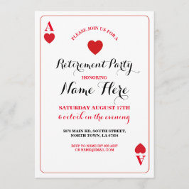 Convites para Vegas para Retirement Party Hearts P