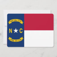 Convites patrióticos com a bandeira da Carolina do