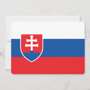 Convites patrióticos com a bandeira da Eslováquia