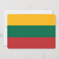 Convites patrióticos com a bandeira da Lituânia